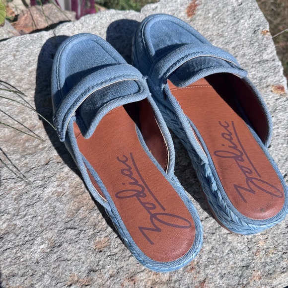 Zodiac Blue Denim Espadrille loafer mules - Picture 3 of 13